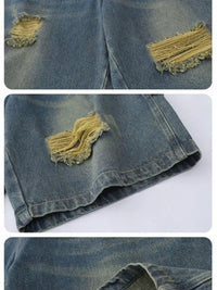 Men's Distressed High - Waist Denim Shorts - Update AvenueTrendsi100400730607215100400730607215Men's Distressed High - Waist Denim ShortsLight Blue