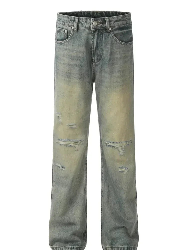 Men's Distressed High - Waist Straight Leg Jeans - Update AvenueTrendsi100400216972535100400216972535Men's Distressed High - Waist Straight Leg JeansNostalgic Blue