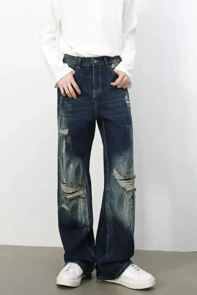 Men's Distressed Jeans with Pockets - Update AvenueTrendsi100400577061297100400577061297Men's Distressed Jeans with PocketsDark