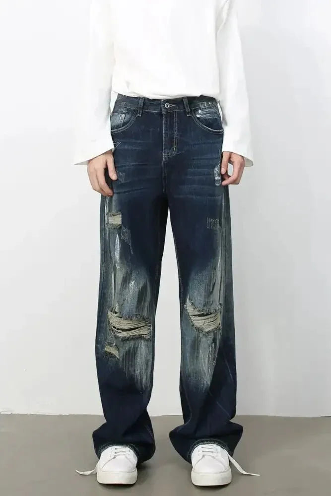 Men's Distressed Jeans with Pockets - Update AvenueTrendsi100400577061297100400577061297Men's Distressed Jeans with PocketsDark