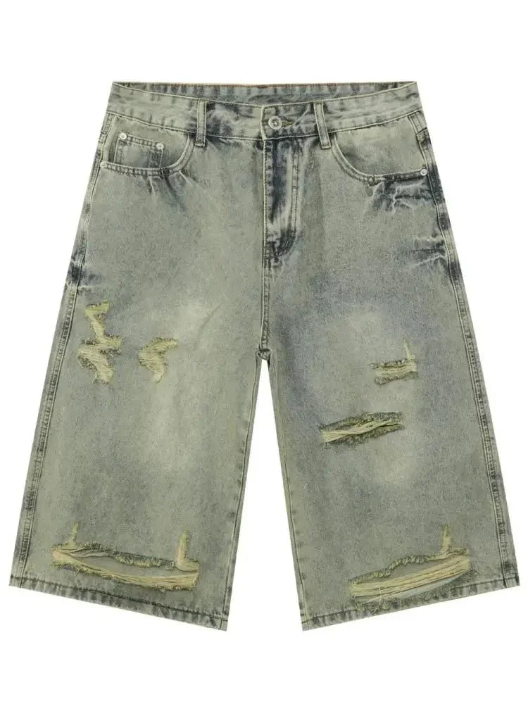 Men's Distressed Loose Denim Shorts - Update AvenueTrendsi100400875141898100400875141898Men's Distressed Loose Denim ShortsMedium