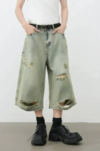Men's Distressed Loose Denim Shorts - Update AvenueTrendsi100400875141898100400875141898Men's Distressed Loose Denim ShortsMedium