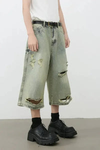 Men's Distressed Loose Denim Shorts - Update AvenueTrendsi100400875141898100400875141898Men's Distressed Loose Denim ShortsMedium