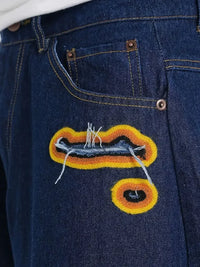 Men's Distressed Loose Fit Denim Shorts