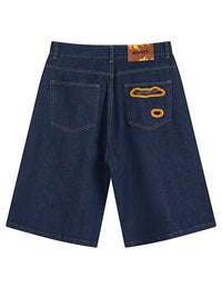 Men's Distressed Loose Fit Denim Shorts