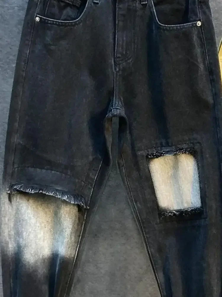 Men's Distressed Loose Fit Jeans