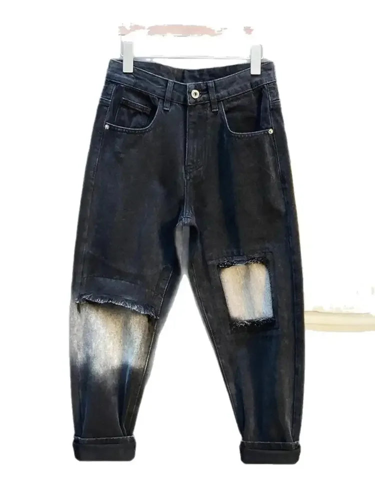 Men's Distressed Loose Fit Jeans
