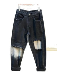 Men's Distressed Loose Fit Jeans