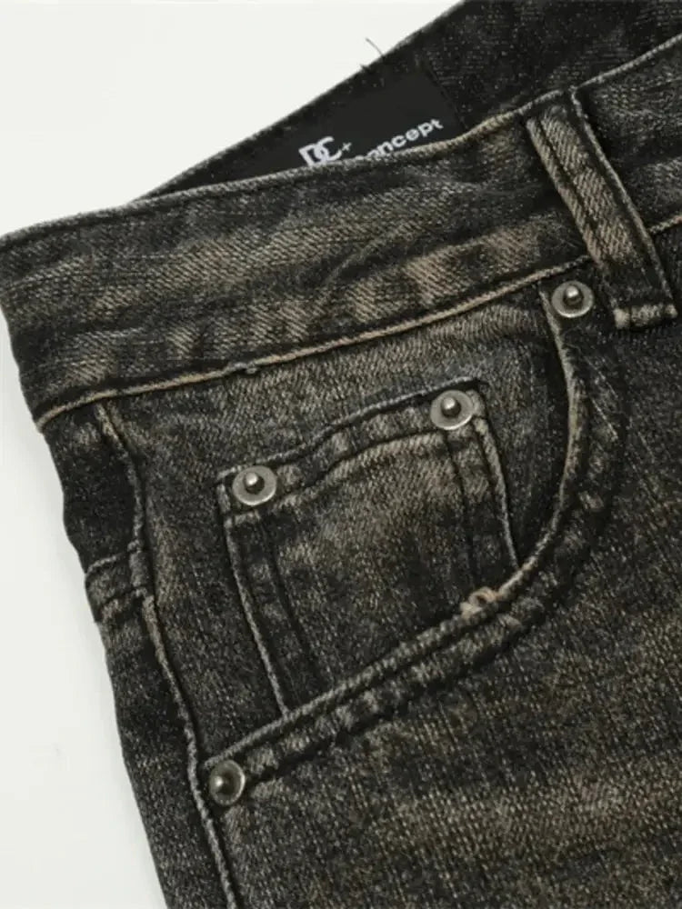 Men's Distressed Loose Fit Jeans - Update AvenueTrendsi100400935225748100400935225748Men's Distressed Loose Fit JeansNostalgic Washed Black