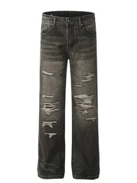 Men's Distressed Loose Fit Jeans - Update AvenueTrendsi100400935225748100400935225748Men's Distressed Loose Fit JeansNostalgic Washed Black