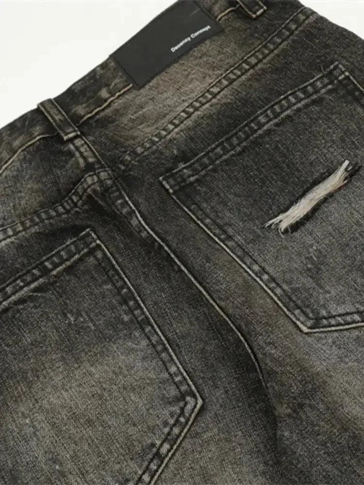 Men's Distressed Loose Fit Jeans - Update AvenueTrendsi100400935225748100400935225748Men's Distressed Loose Fit JeansNostalgic Washed Black