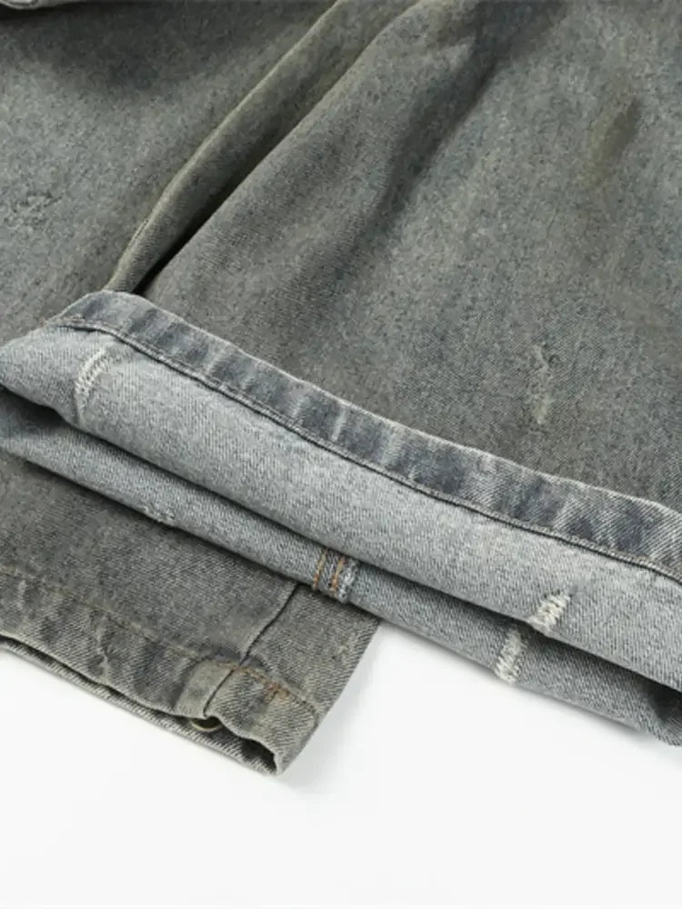 Men's Distressed Oversized Wide Leg Jeans