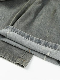 Men's Distressed Oversized Wide Leg Jeans