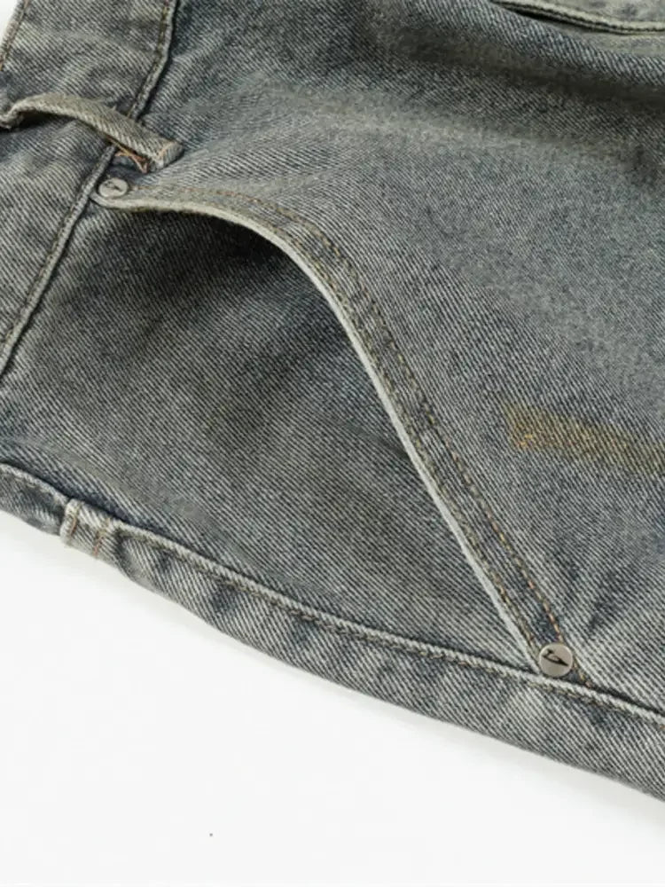 Men's Distressed Oversized Wide Leg Jeans