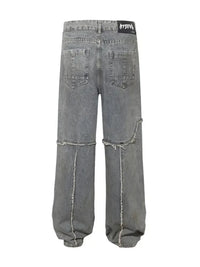 Men's Distressed Oversized Wide Leg Jeans