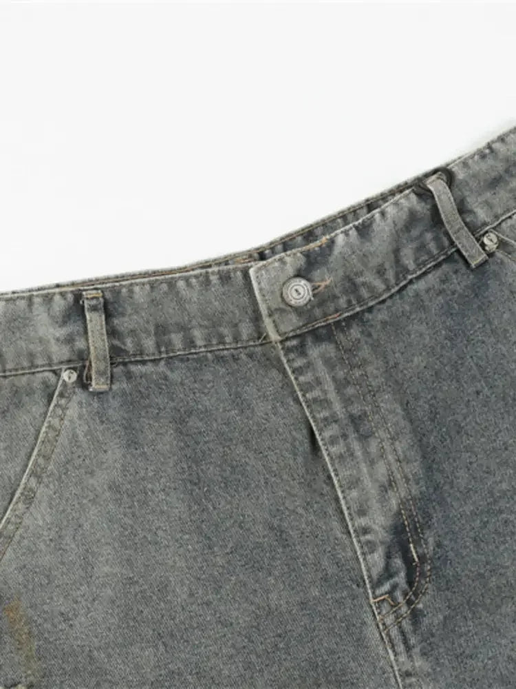 Men's Distressed Oversized Wide Leg Jeans