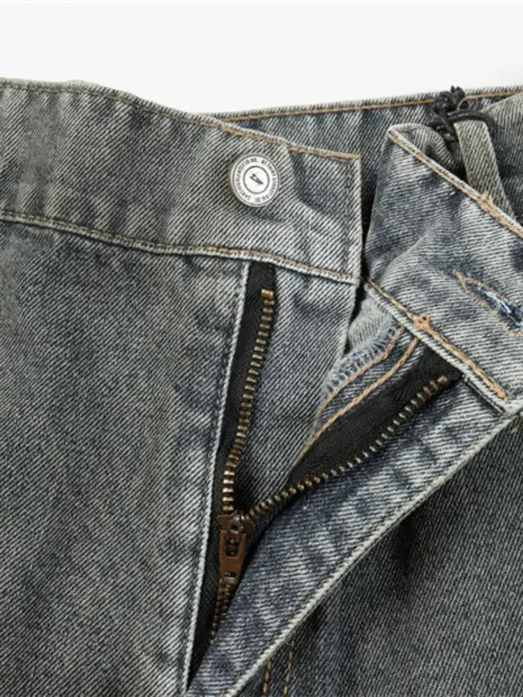 Men's Distressed Oversized Wide Leg Jeans