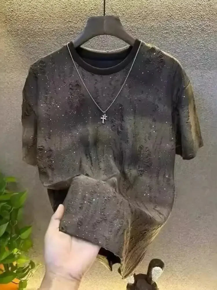Men's Distressed Short Sleeve T-Shirt