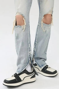 Men's Distressed Slit Jeans - Update AvenueTrendsi100400700218261100400700218261Men's Distressed Slit JeansLight