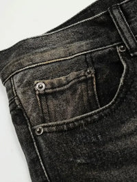 Men's Distressed Straight Leg Jeans