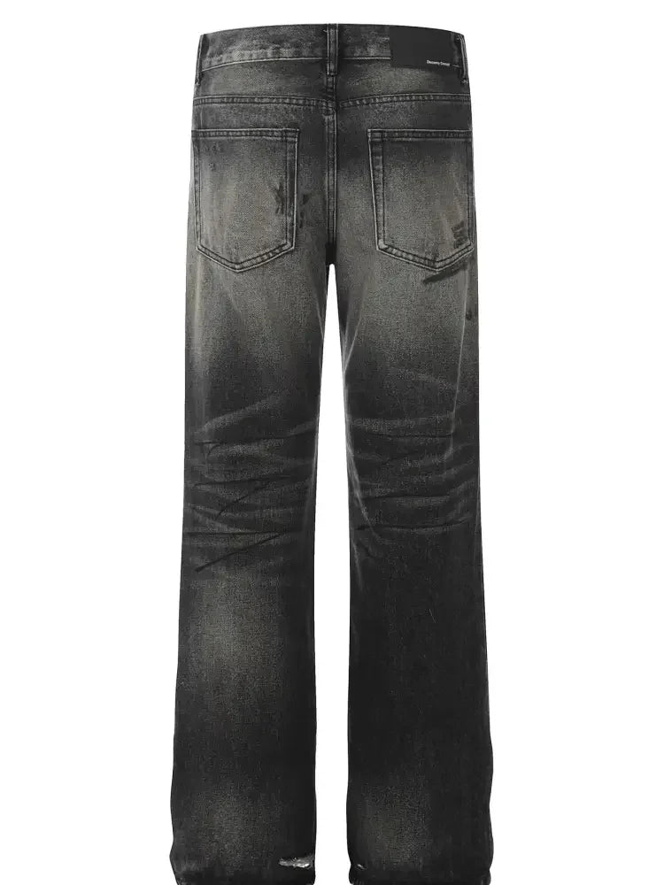Men's Distressed Straight Leg Jeans
