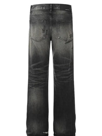 Men's Distressed Straight Leg Jeans