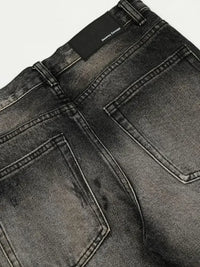 Men's Distressed Straight Leg Jeans
