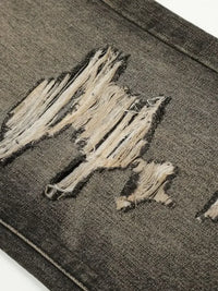 Men's Distressed Straight Leg Jeans