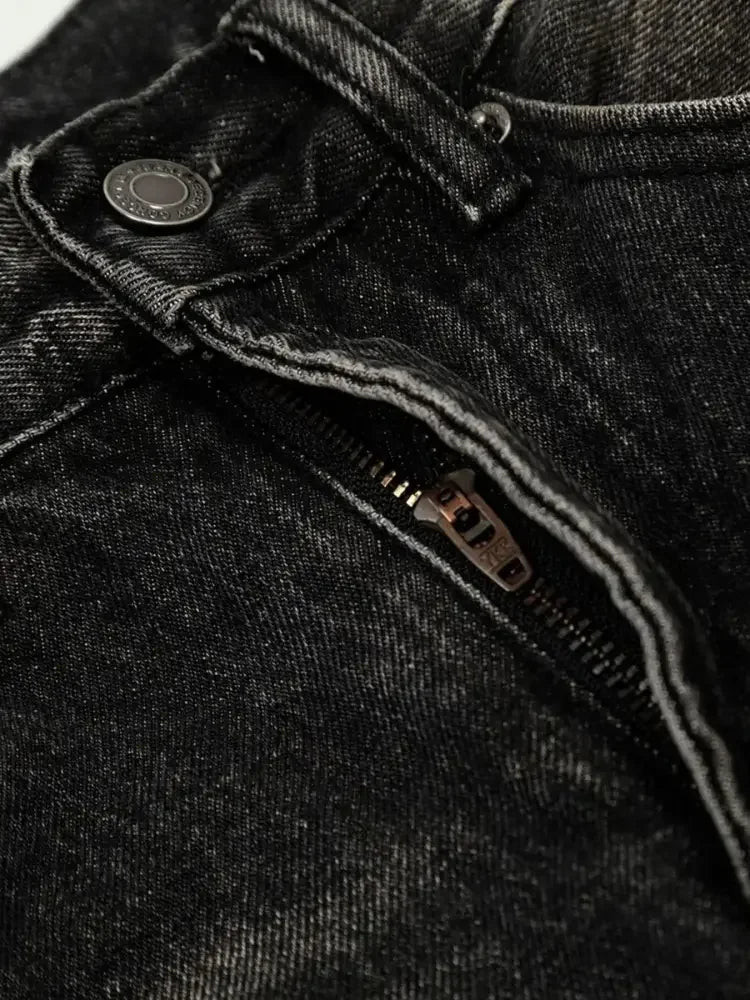 Men's Distressed Straight Leg Jeans