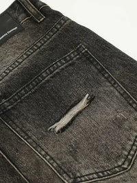 Men's Distressed Straight Leg Jeans
