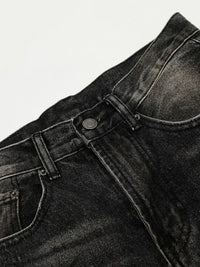 Men's Distressed Straight Leg Jeans