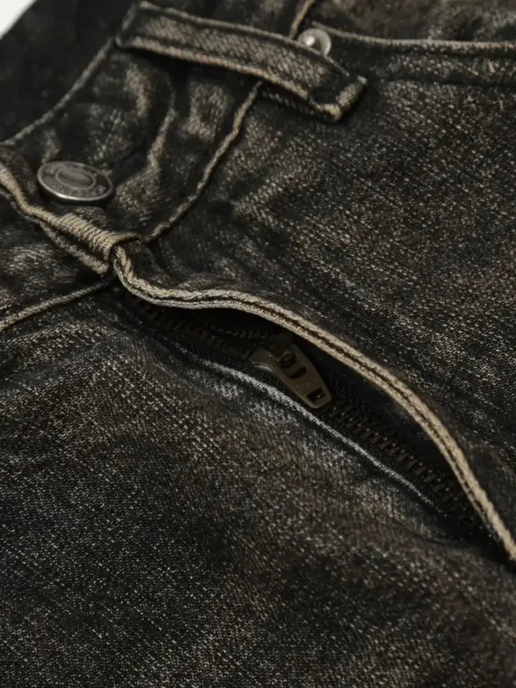 Men's Distressed Straight Leg Jeans