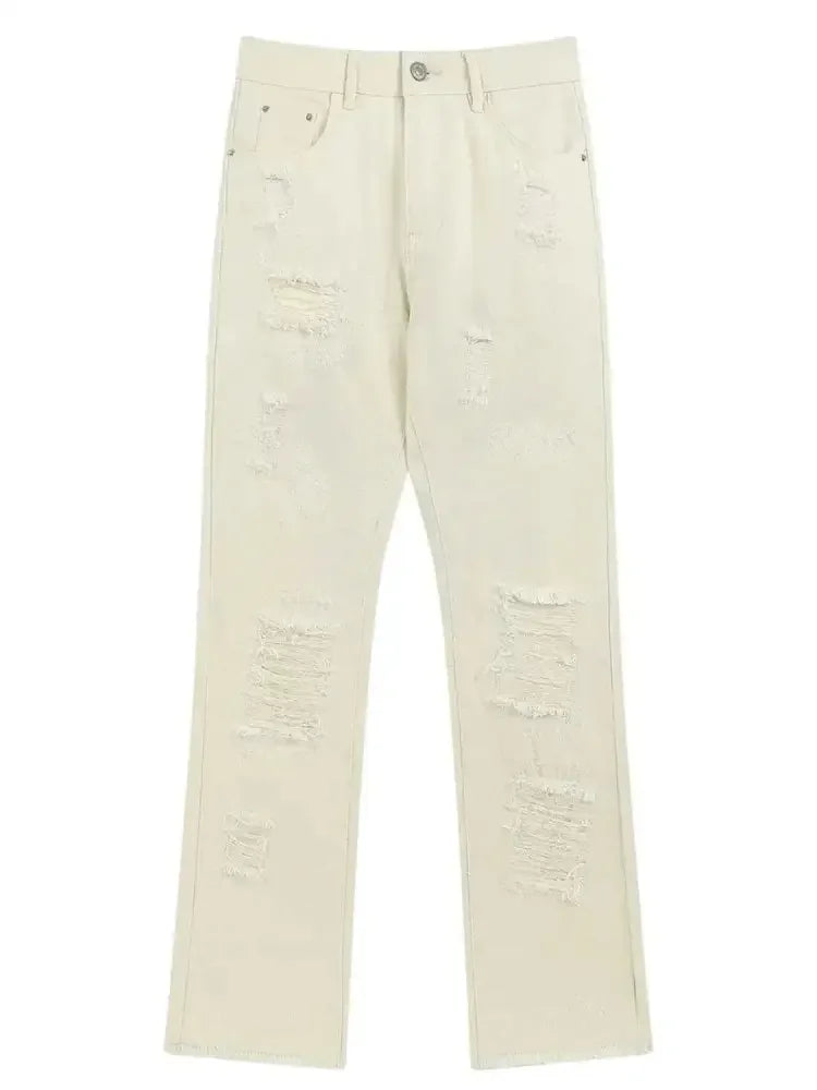 Men's Distressed Straight Leg Jeans