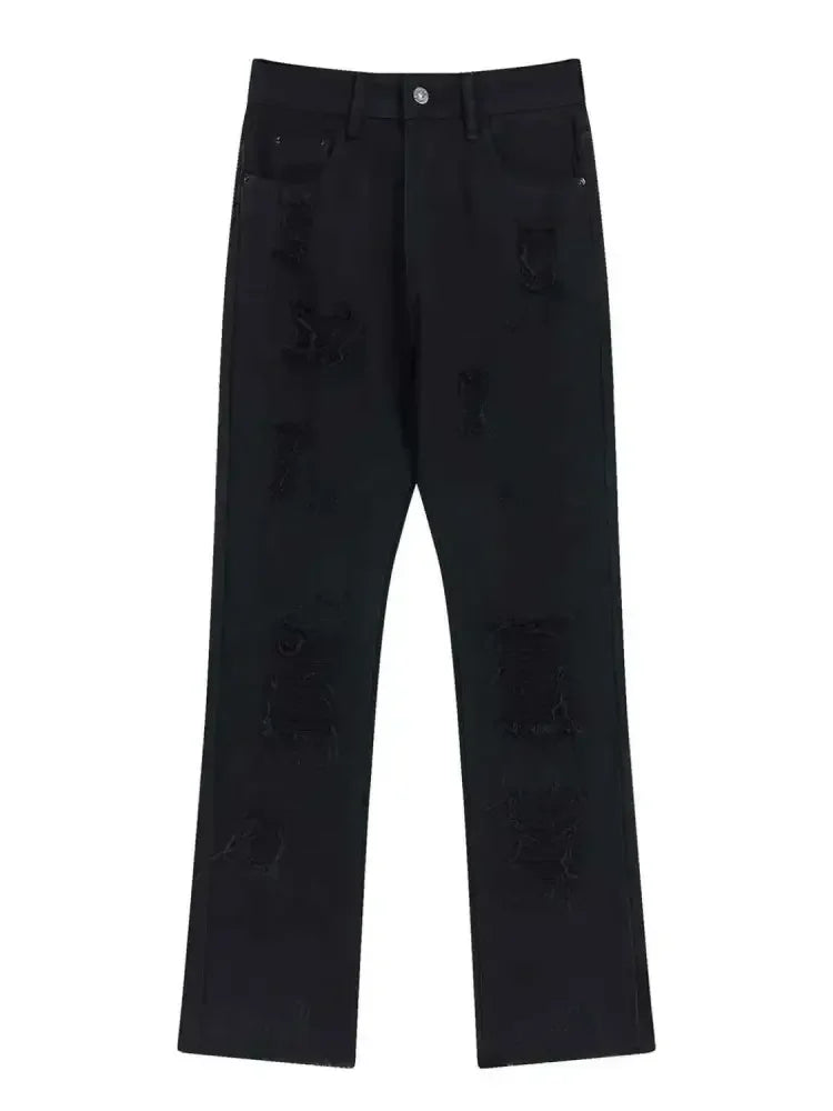 Men's Distressed Straight Leg Jeans