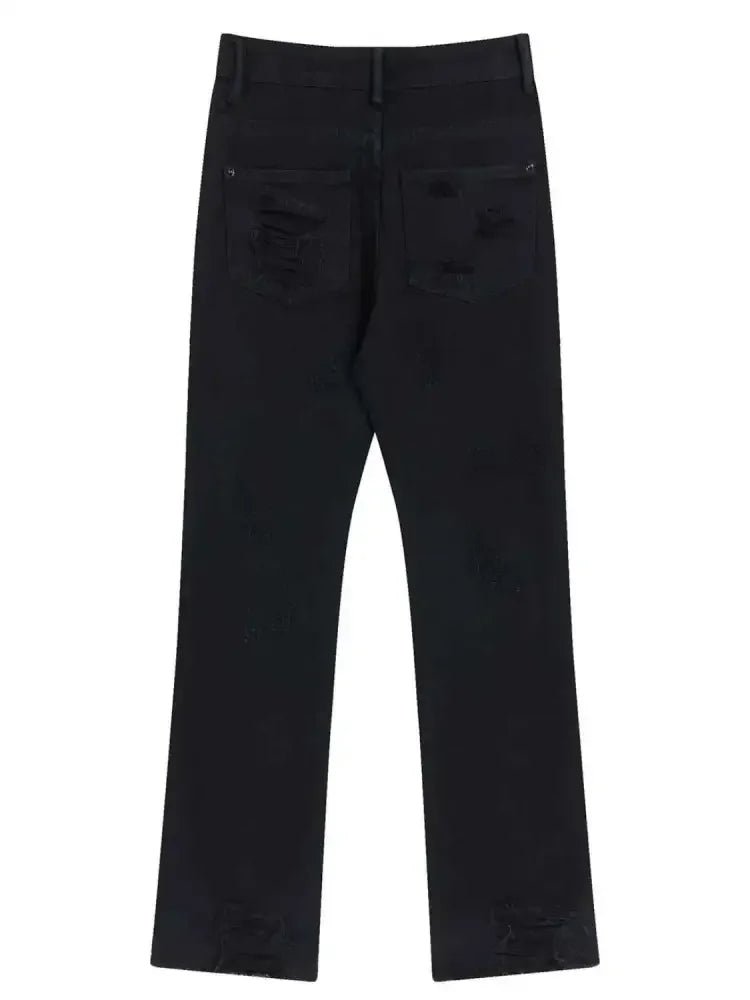 Men's Distressed Straight Leg Jeans
