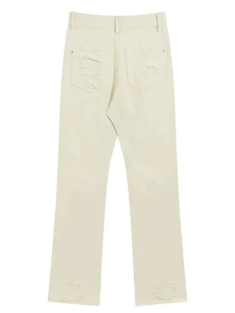 Men's Distressed Straight Leg Jeans