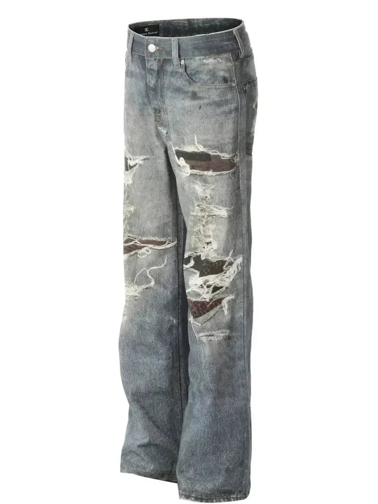 Men's Distressed Straight - Leg Jeans - Update AvenueTrendsi100400795312360100400795312360Men's Distressed Straight - Leg JeansBlue