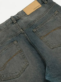 Men's Distressed Vintage Straight Leg Jeans