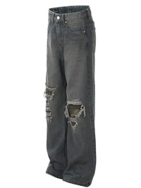 Men's Distressed Vintage Straight Leg Jeans