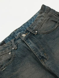 Men's Distressed Vintage Straight Leg Jeans