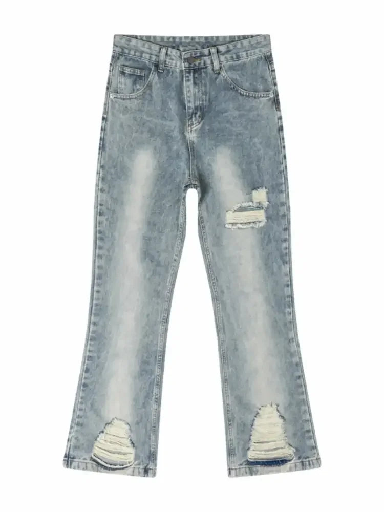 Men's Distressed Washed Jeans