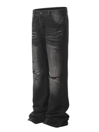 Men's Distressed Wide Leg Denim Jeans - Update AvenueTrendsi100400234801536100400234801536Men's Distressed Wide Leg Denim JeansBlack