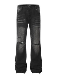 Men's Distressed Wide Leg Denim Jeans - Update AvenueTrendsi100400234801536100400234801536Men's Distressed Wide Leg Denim JeansBlack