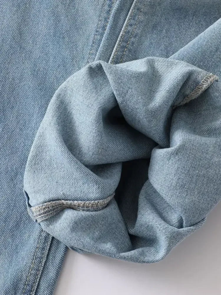 Men's Distressed Wide Leg Jeans