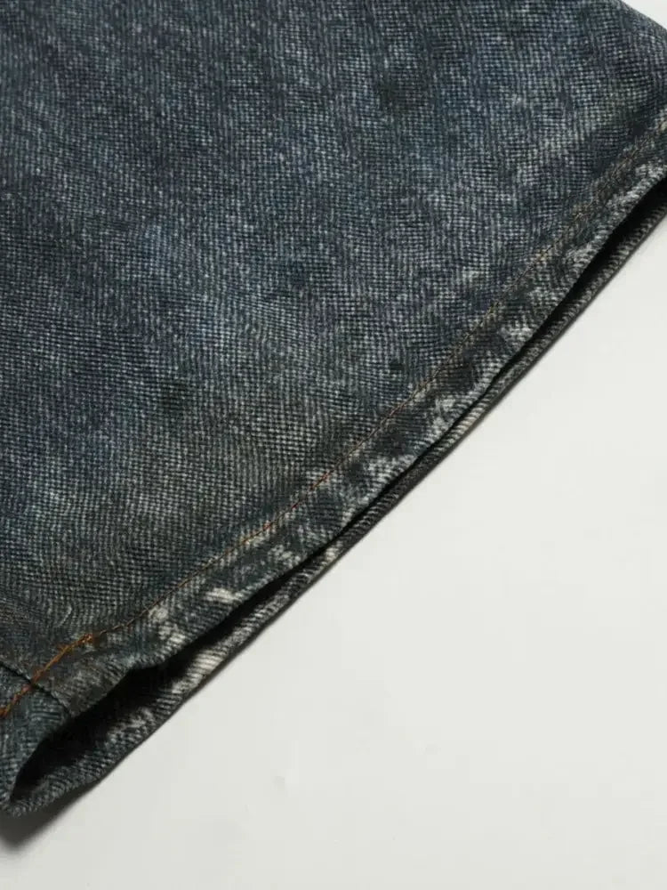 Men's Distressed Wide Leg Jeans