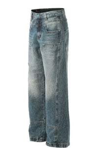 Men's Distressed Wide Leg Jeans