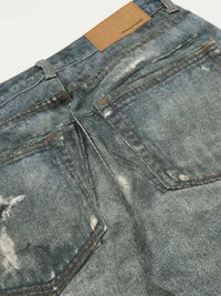 Men's Distressed Wide Leg Jeans