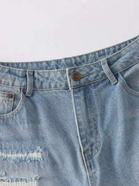 Men's Distressed Wide Leg Jeans