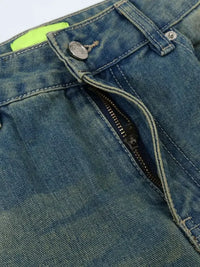 Men's Distressed Wide Leg Jeans