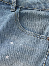 Men's Distressed Wide Leg Jeans